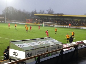 Southport build from the back in a breathless first-half.