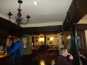 The historic interior of the Bate Hall Pub on quaint Chestergate.